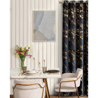 Zasłona z kółkami ENDLESS CHIC 140x270 cza/zło